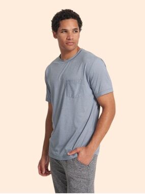 Vuori Tradewind Performance Tee Cloud Heather Size Large